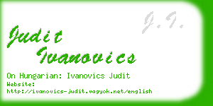 judit ivanovics business card